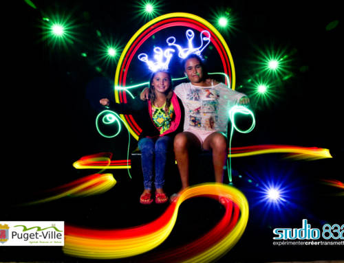 Animation Light Painting, Mairie de Puget-ville, Var