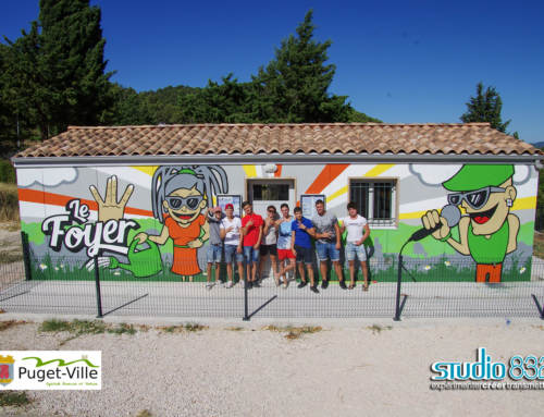 Fresque citoyenne au Foyer de la jeunesse de Puget-Ville, Var (83)